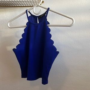 Bright Blue Crop Top